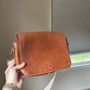 Madewell Tan Leather Messenger Bag